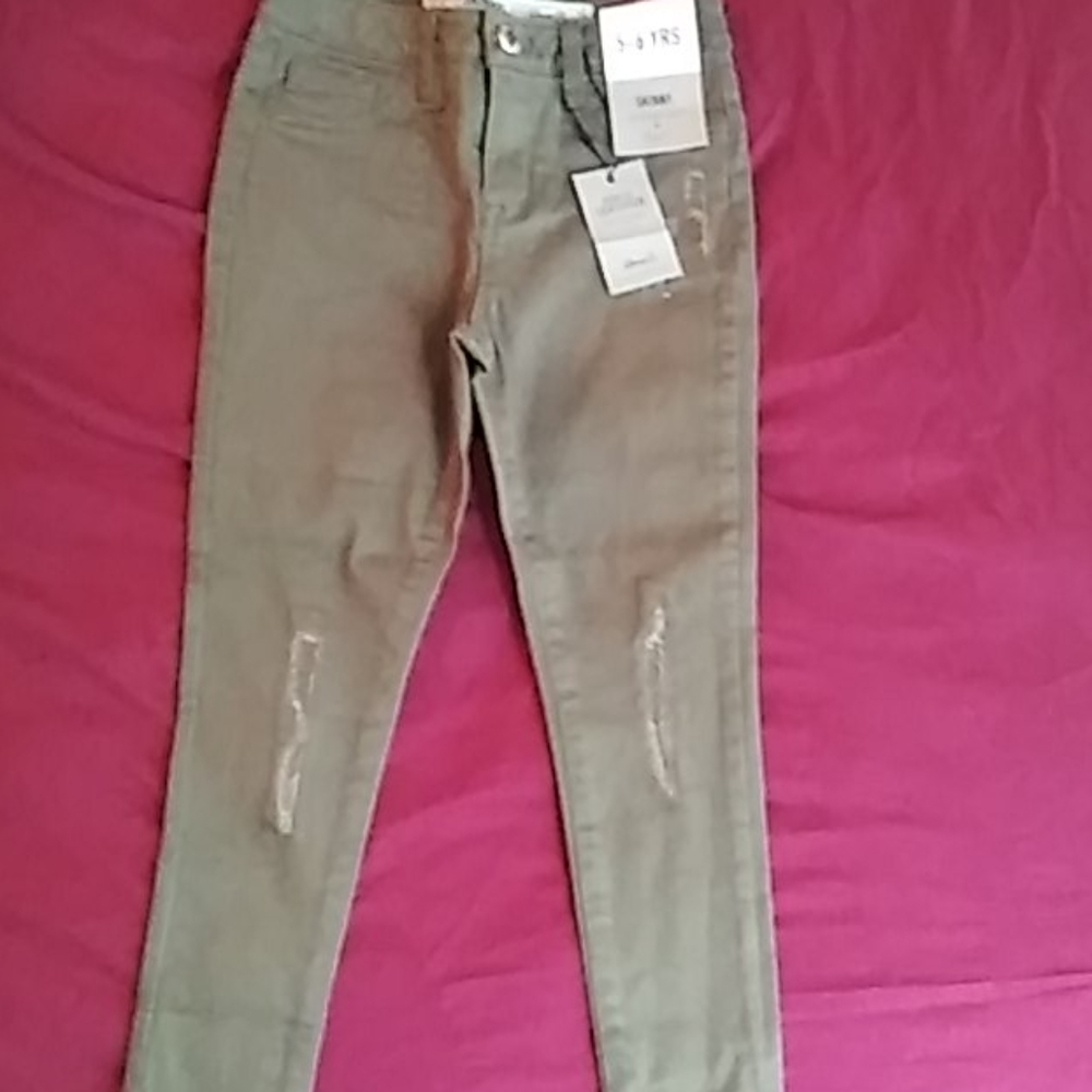Sage green denim pants